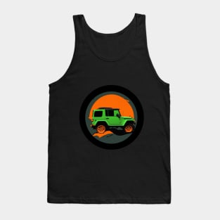 Jeep Vehicle dark orange design Tank Top